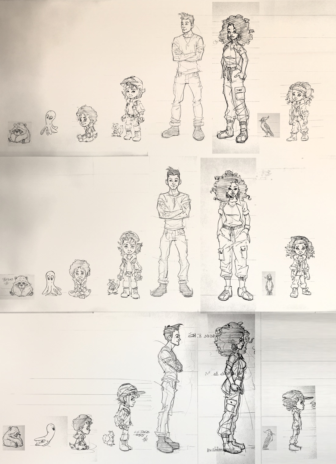 Photos of pencil lineup sheets